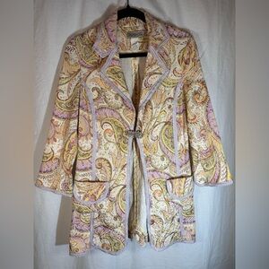 Canvasbacks Jacket Paisley Patterned Women's 8